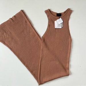 Ribbed Sweater Maxi Dress in Dusty Rose